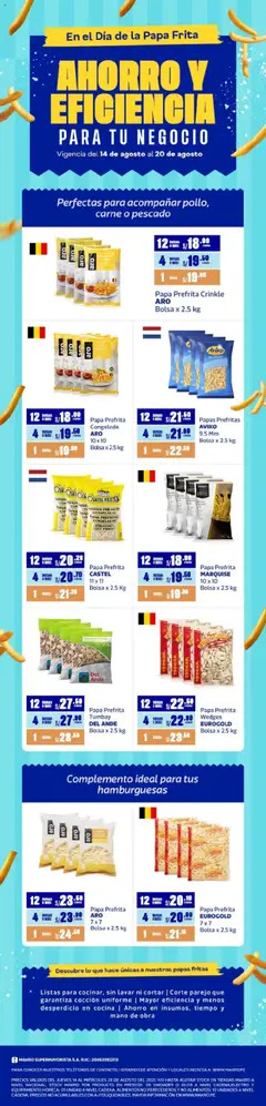 Vista previa de Makro Volante Papas Fitras de la tienda Makro válido desde 14/08/2025