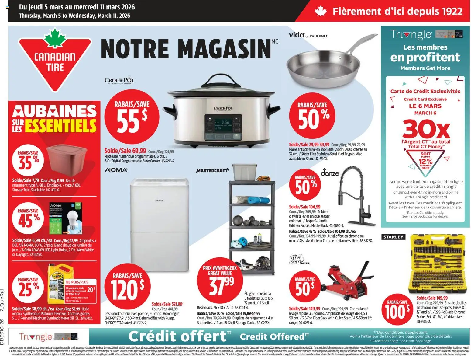 Preview of leaflet Canadian Tire circulaire from shop Canadian Tire is valid from Mar 05, 2026