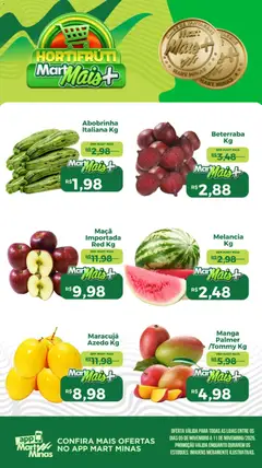 Pré-Visualização do folheto "Ofertas Hortifruti" da loja Mart Minas válido a partir de 05/11/2025