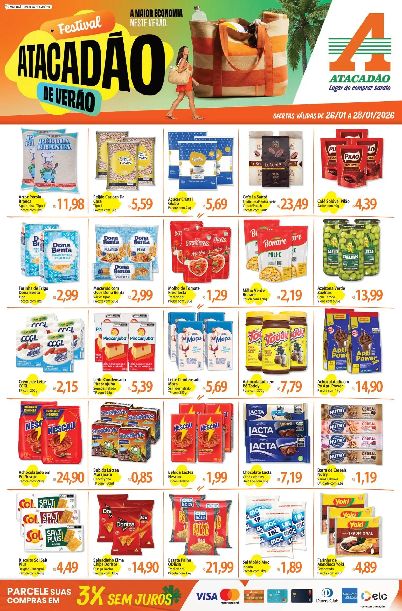 Pré-Visualização do folheto "Ofertas - PR" da loja Atacadão válido a partir de 26/01/2026