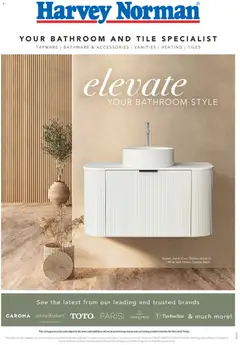 Preview of catalogue Harvey Norman March Bathroom and Tiles from shop Harvey Norman valid 11/03/2026