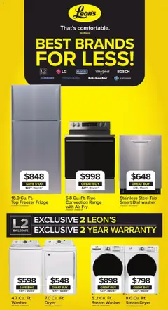 Preview of leaflet Flyer - BBFL Appliances from shop Leon's is valid from Oct 02, 2025