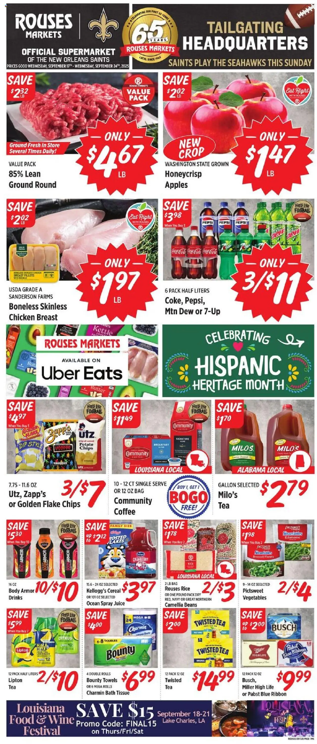 Rouses Weekly Ad - MS from 09/17/2025 - Flyer - Page number 1