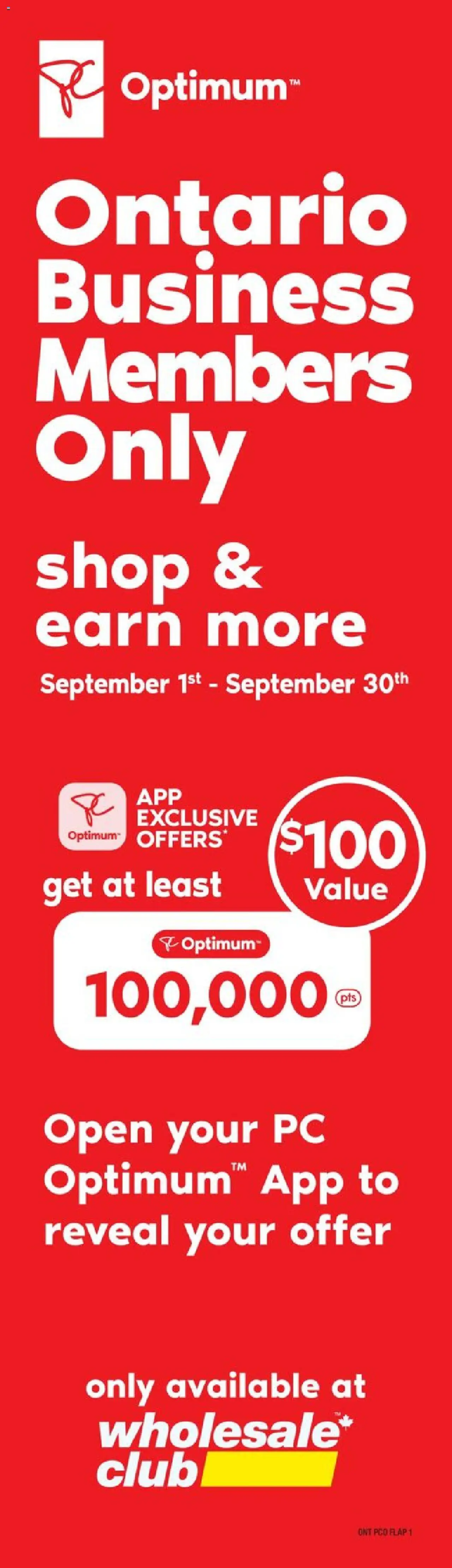 Wholesale Club flyer valid from Sep 11, 2025 - page number 1