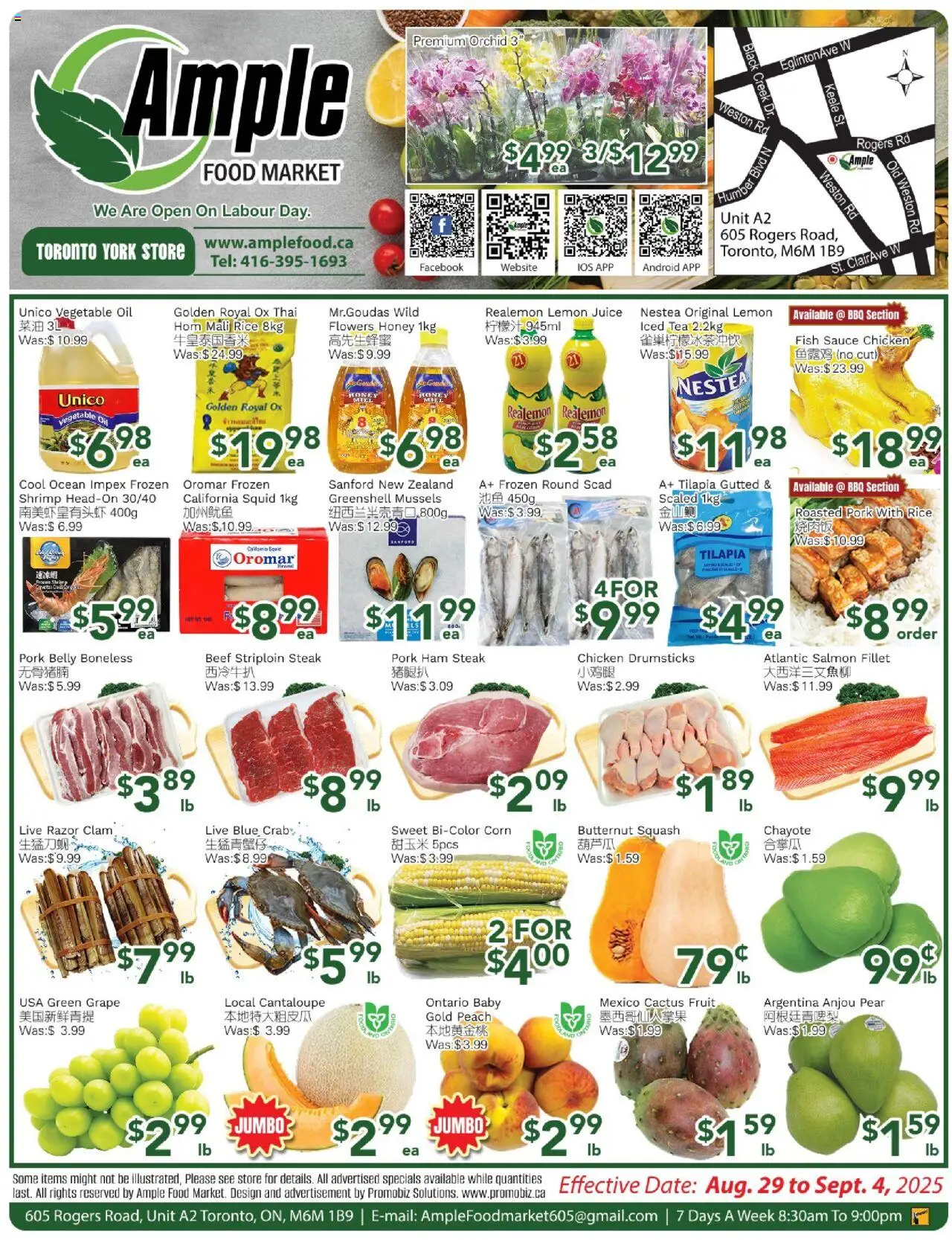 Ample Food Market flyer valid from Aug 29, 2025 - page number 1