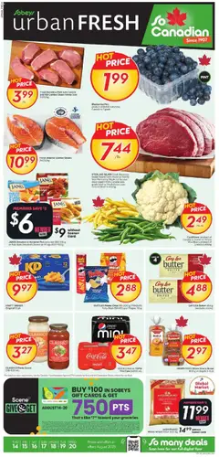 Preview of leaflet Weekly Flyer - Urban Fresh from shop Sobeys is valid from Aug 14, 2025