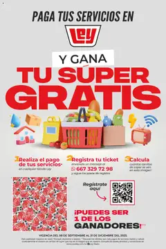 Vista previa las ofertas de la tienda Casa Ley - Folleto - Paga tus servicios y gana super gratis desde el 08/09/2025 