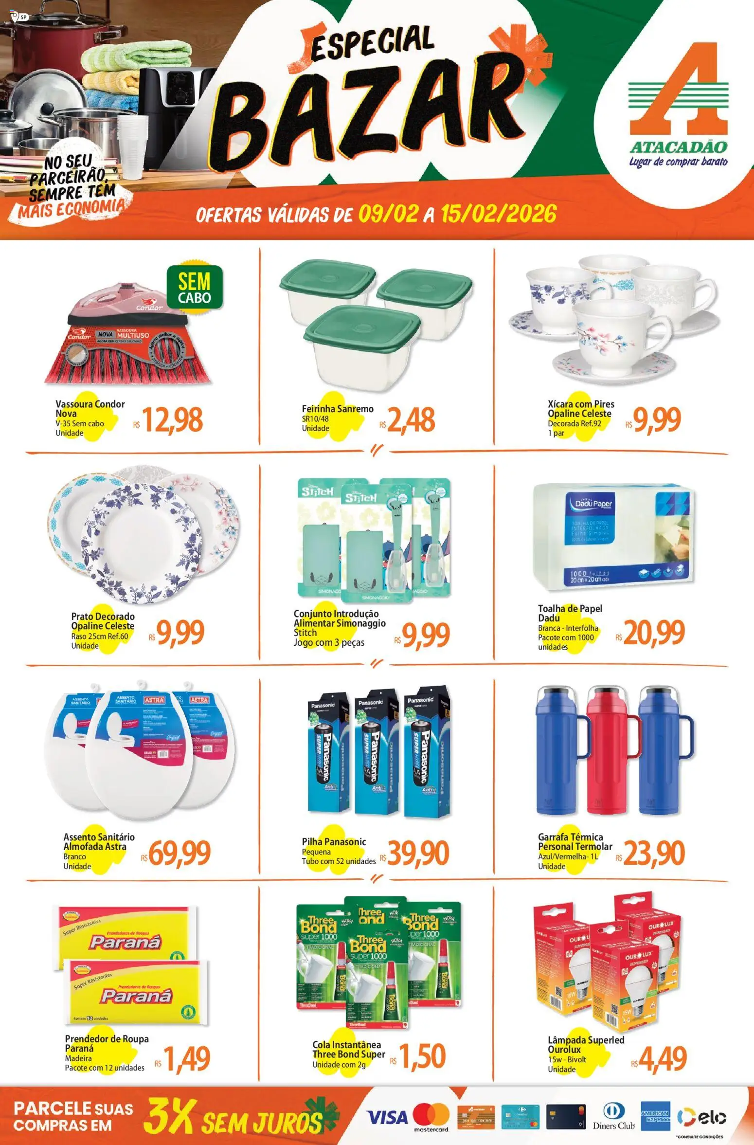 Pré-Visualização do folheto "Ofertas - SP" da loja Atacadão válido a partir de 09/02/2026