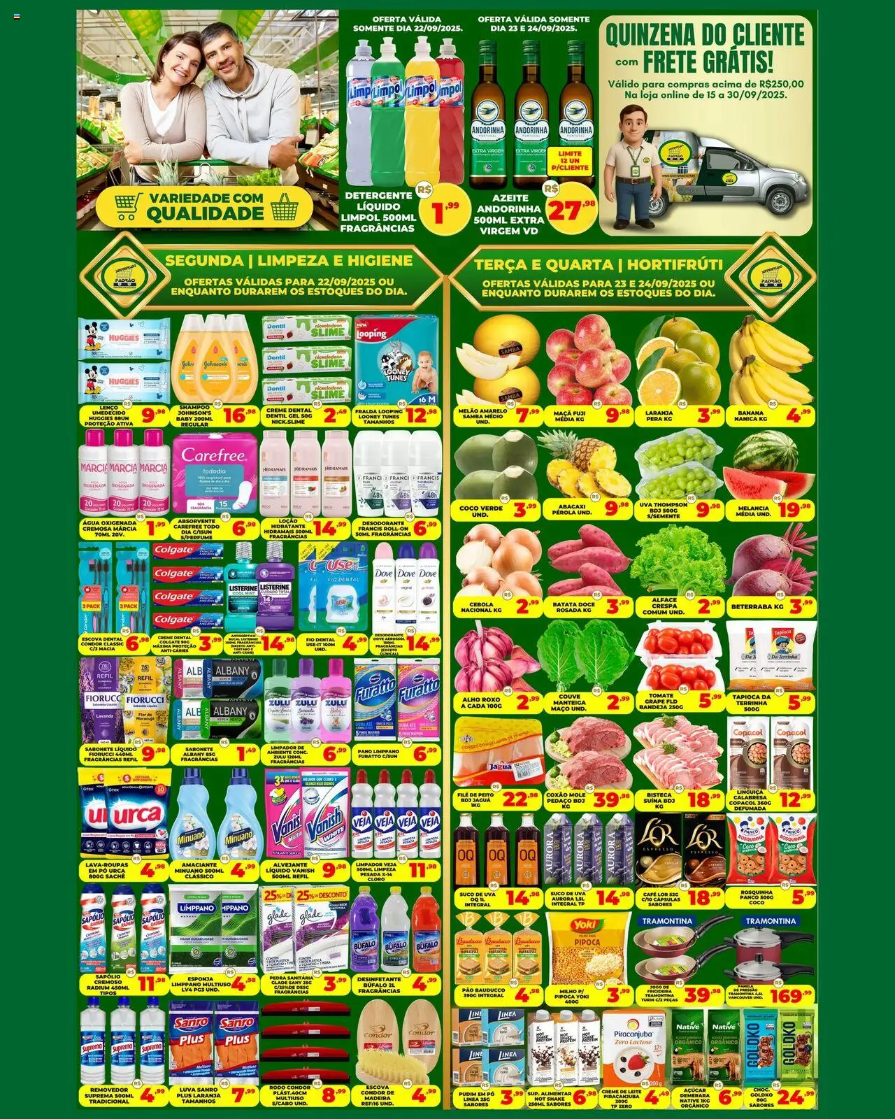 Supermercado Padrão folheto "Ofertas da semana" válido a partir de 22/09/2025 - número de página 1