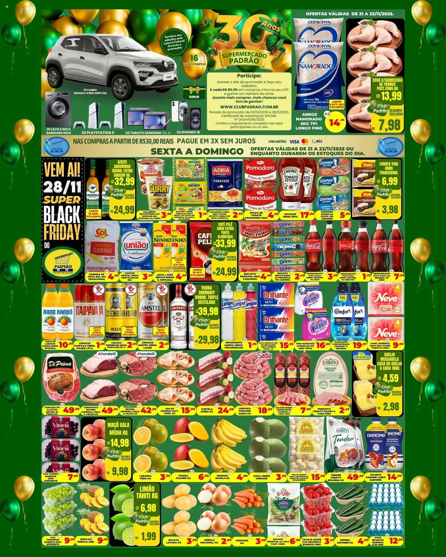 Pré-Visualização do folheto "Black Friday" da loja Supermercado Padrão válido a partir de 21/11/2025