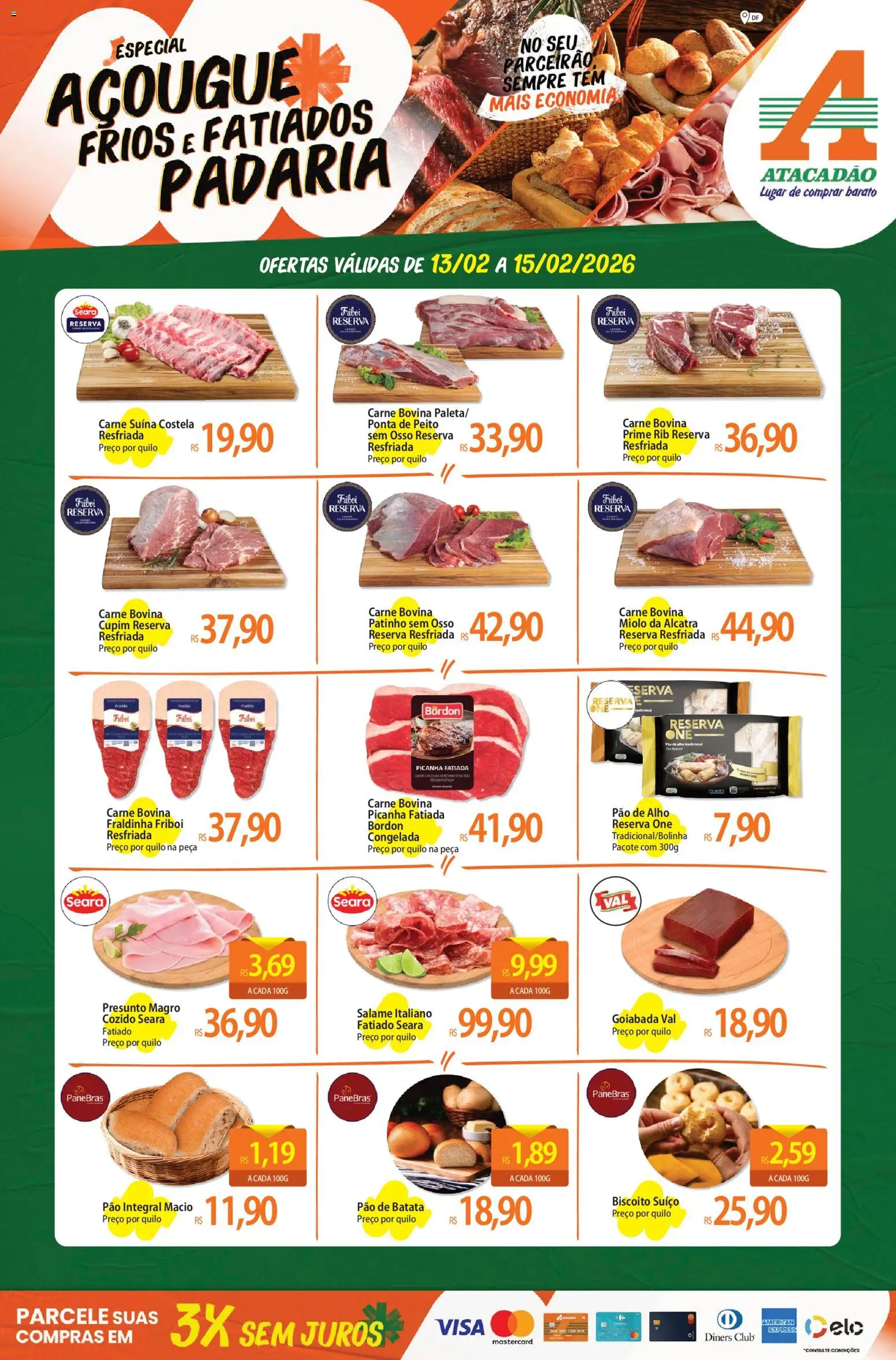 Pré-Visualização do folheto "Ofertas - DF" da loja Atacadão válido a partir de 13/02/2026