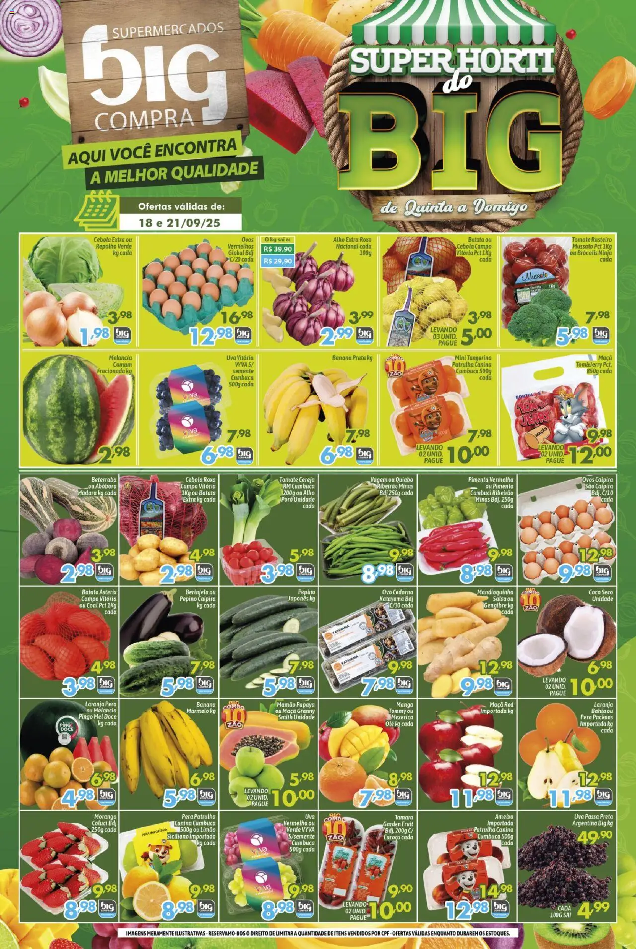Big Compra folheto "Ofertas Super horti" válido a partir de 18/09/2025 - número de página 1