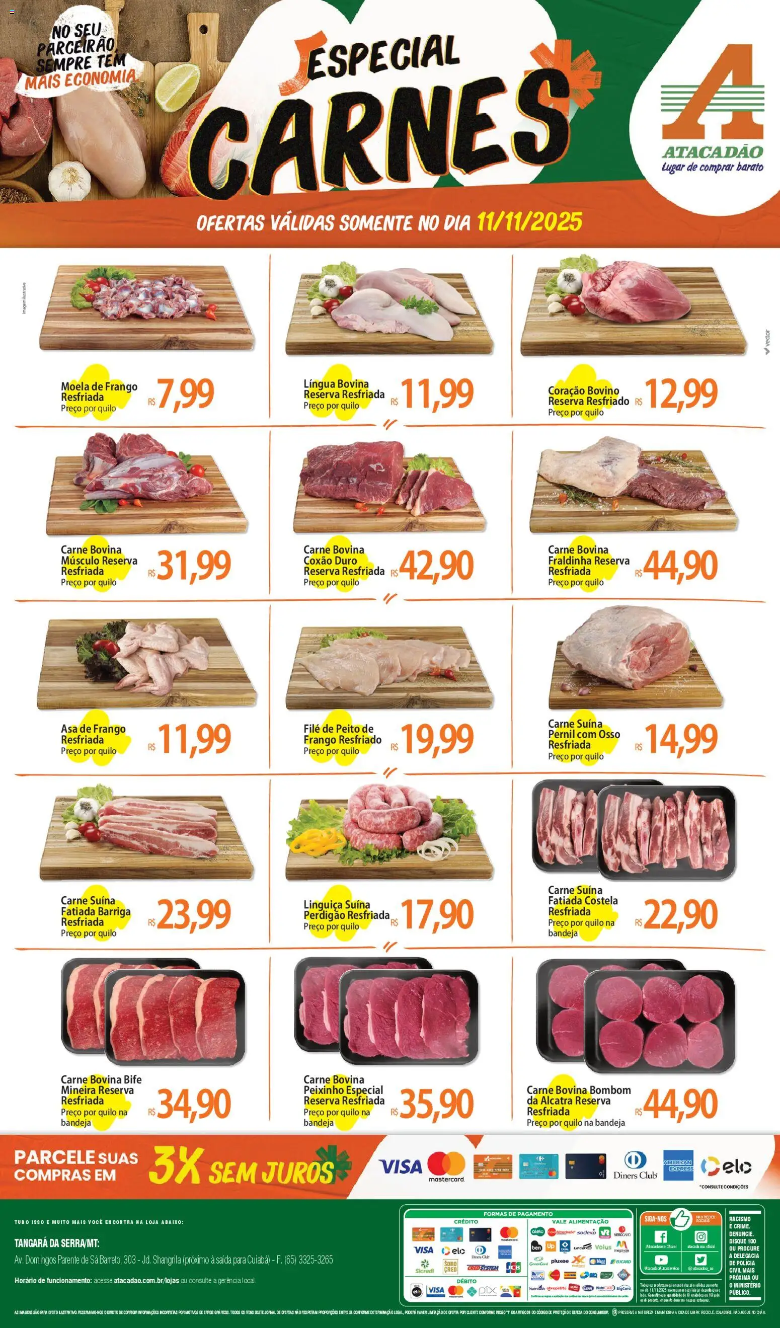 Pré-Visualização do folheto "Ofertas - MT" da loja Atacadão válido a partir de 11/11/2025