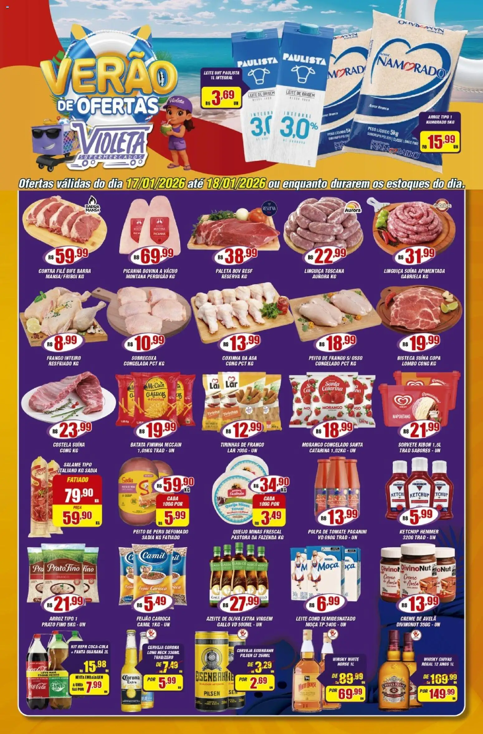 Pré-Visualização do folheto "Ofertas da semana" da loja Violeta Supermercados válido a partir de 17/01/2026