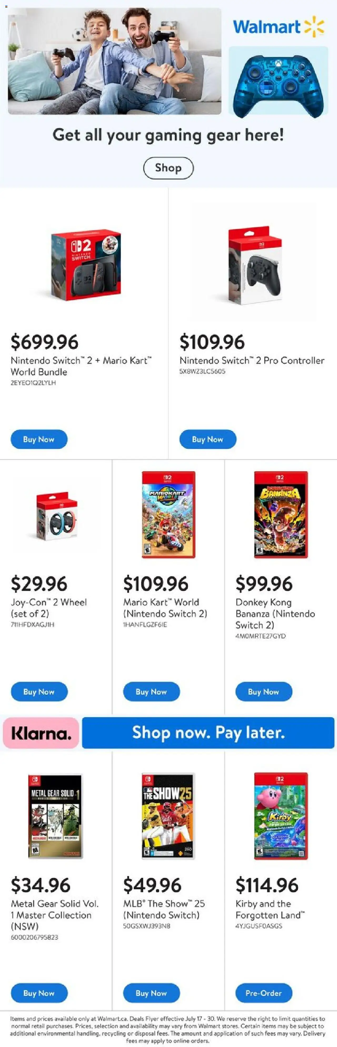 Walmart flyer valid from Jul 17, 2025 - page number 1