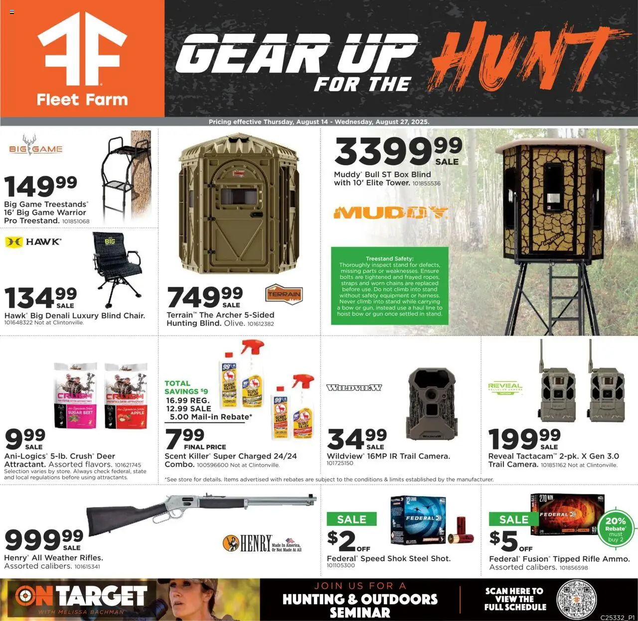 Mills Fleet Farm Gear Up For the Hunt from 08/14/2025 - Flyer - Page number 1
