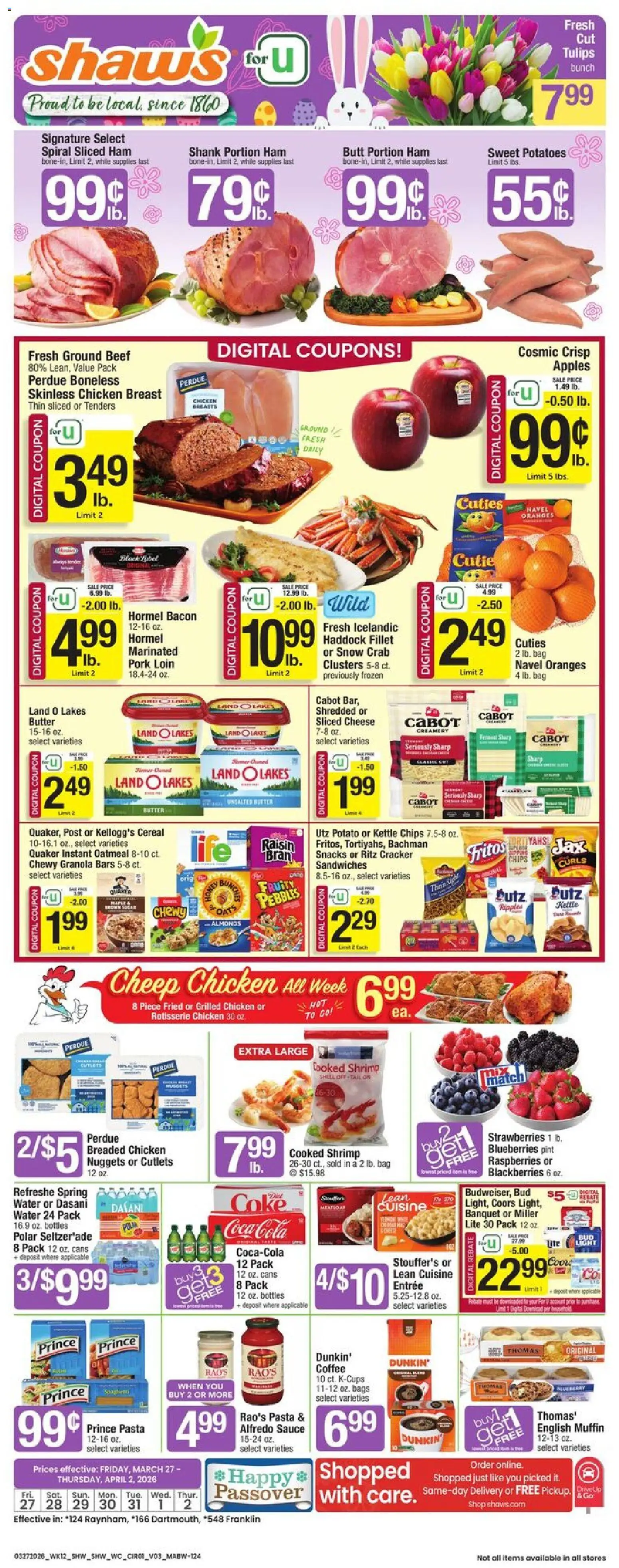 Ad Preview of Shaw's Shaw's Weekly Ad - MA from 03/27/2026