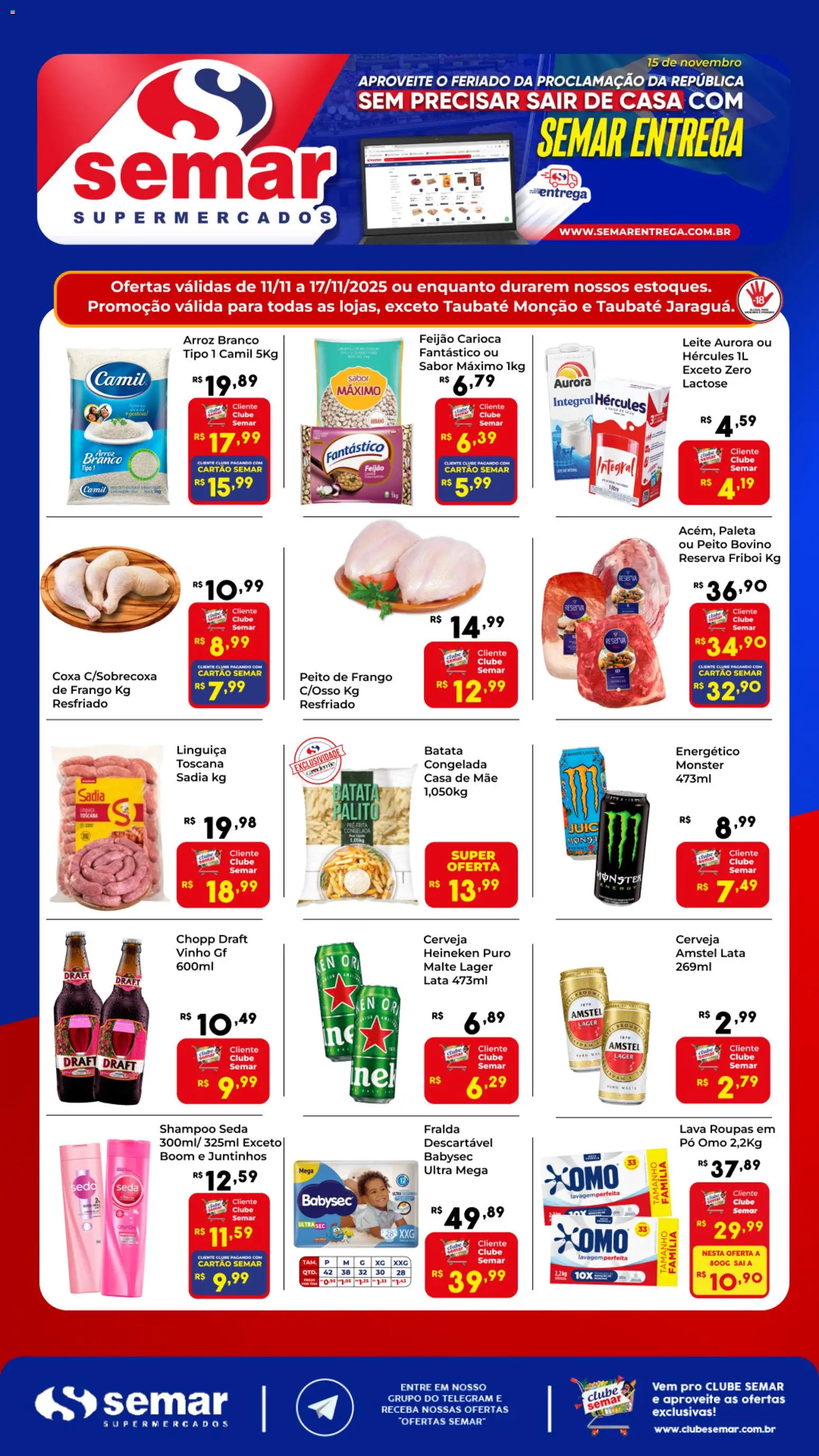 Pré-Visualização do folheto "Ofertas da semana" da loja Semar Supermercado válido a partir de 11/11/2025