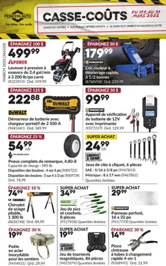 Un aperçu du dépliant Princess Auto Circulaire - Casse-Coûts du magasin Princess Auto est valide à partir 1 mars 2026