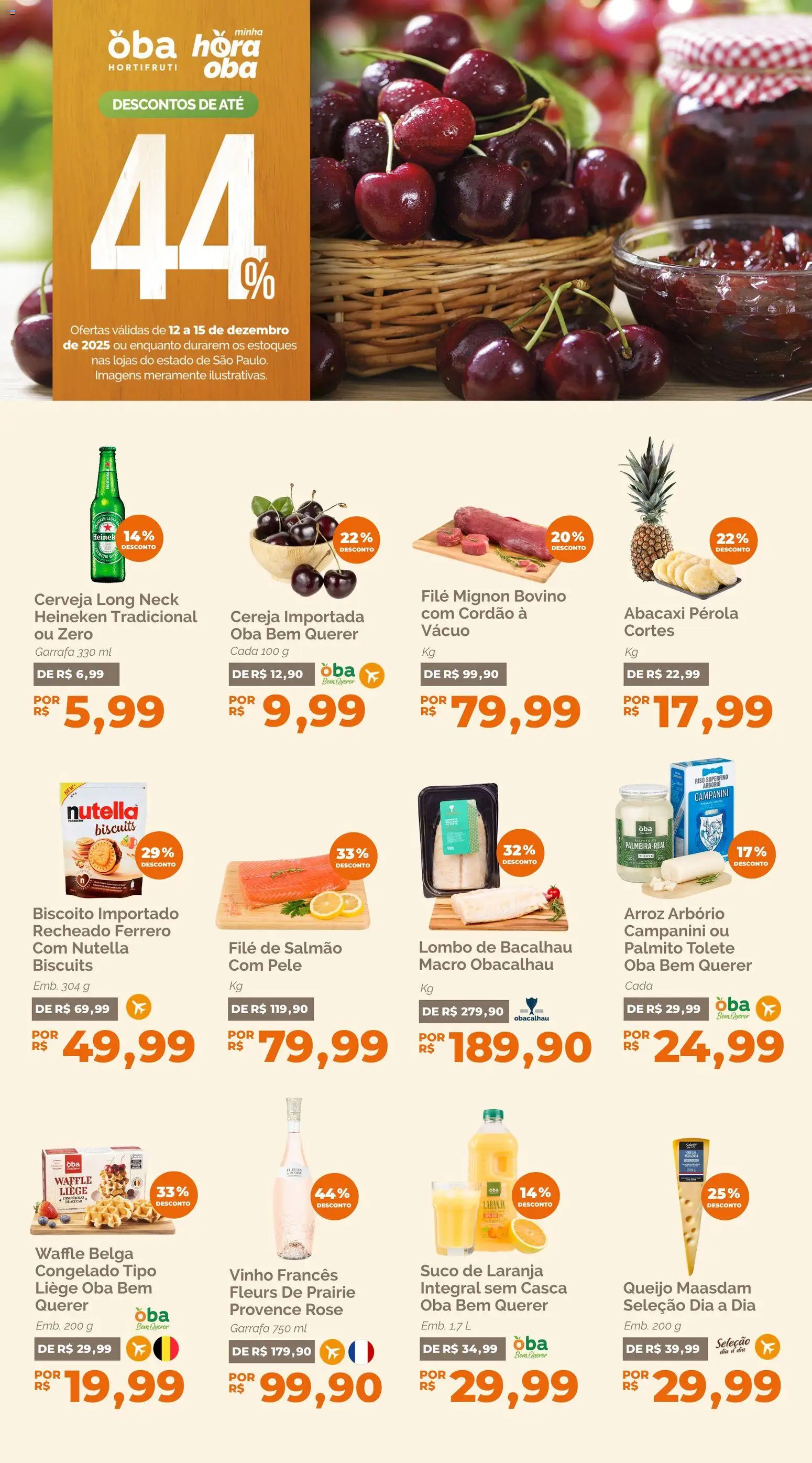 Pré-Visualização do folheto "Ofertas da semana" da loja Oba Hortifruti válido a partir de 12/12/2025