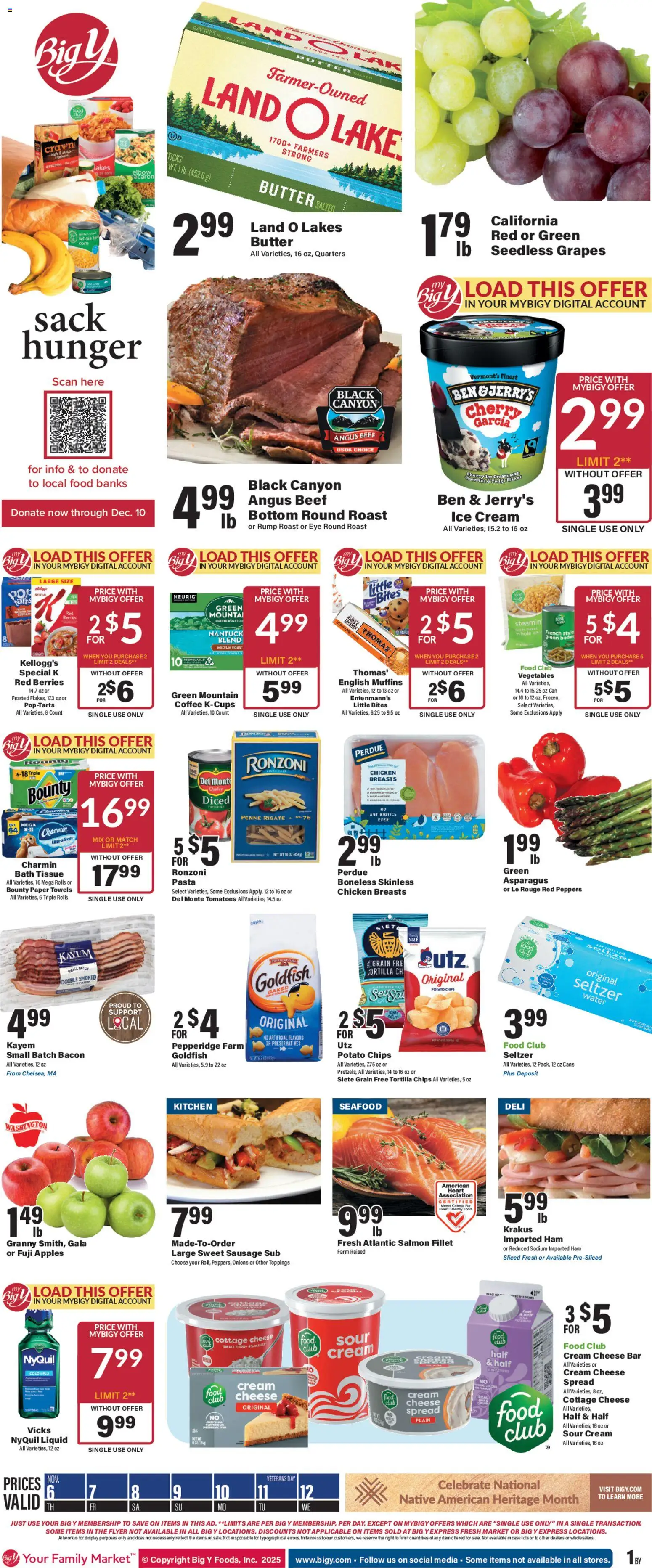 Ad Preview of Big Y Weekly Ad from 11/06/2025