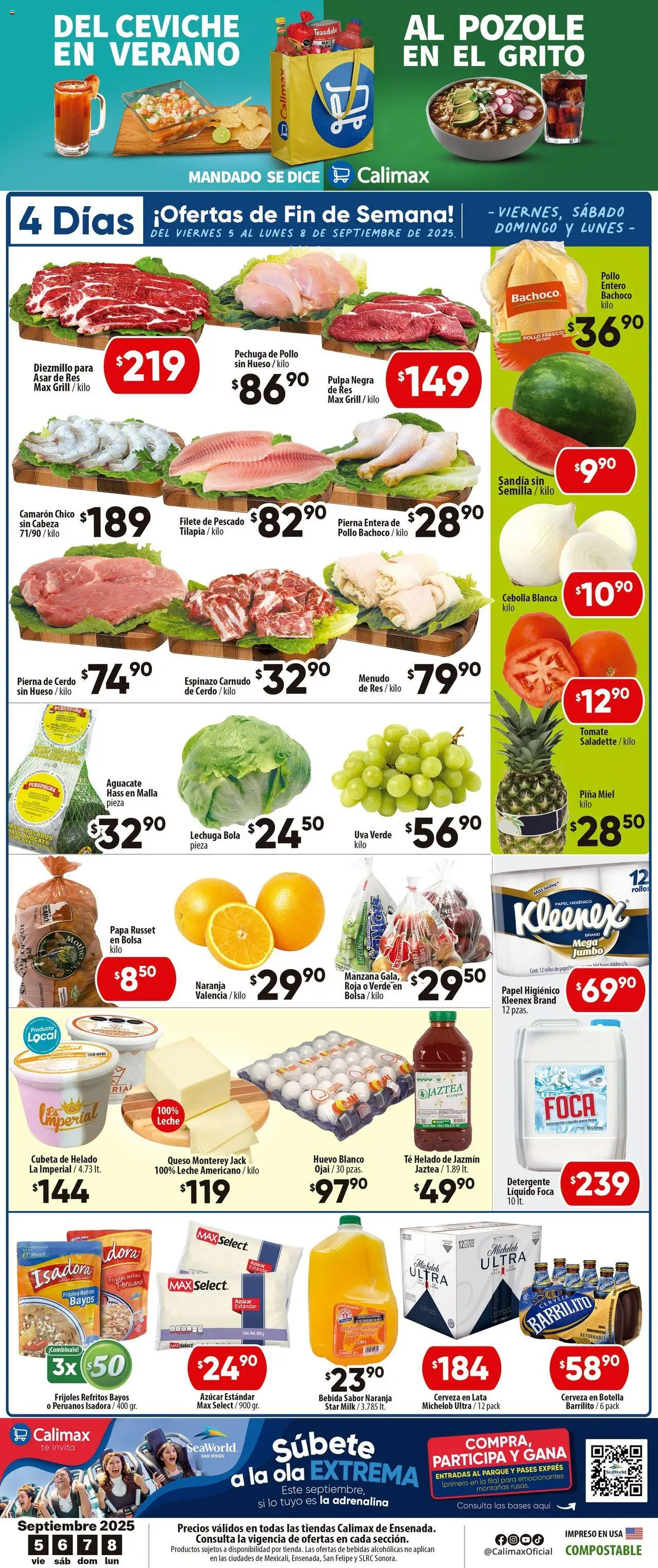 Folleto Ensenada Calimax y sus promociones válidas desde el 05/09/2025 - Número de página 1