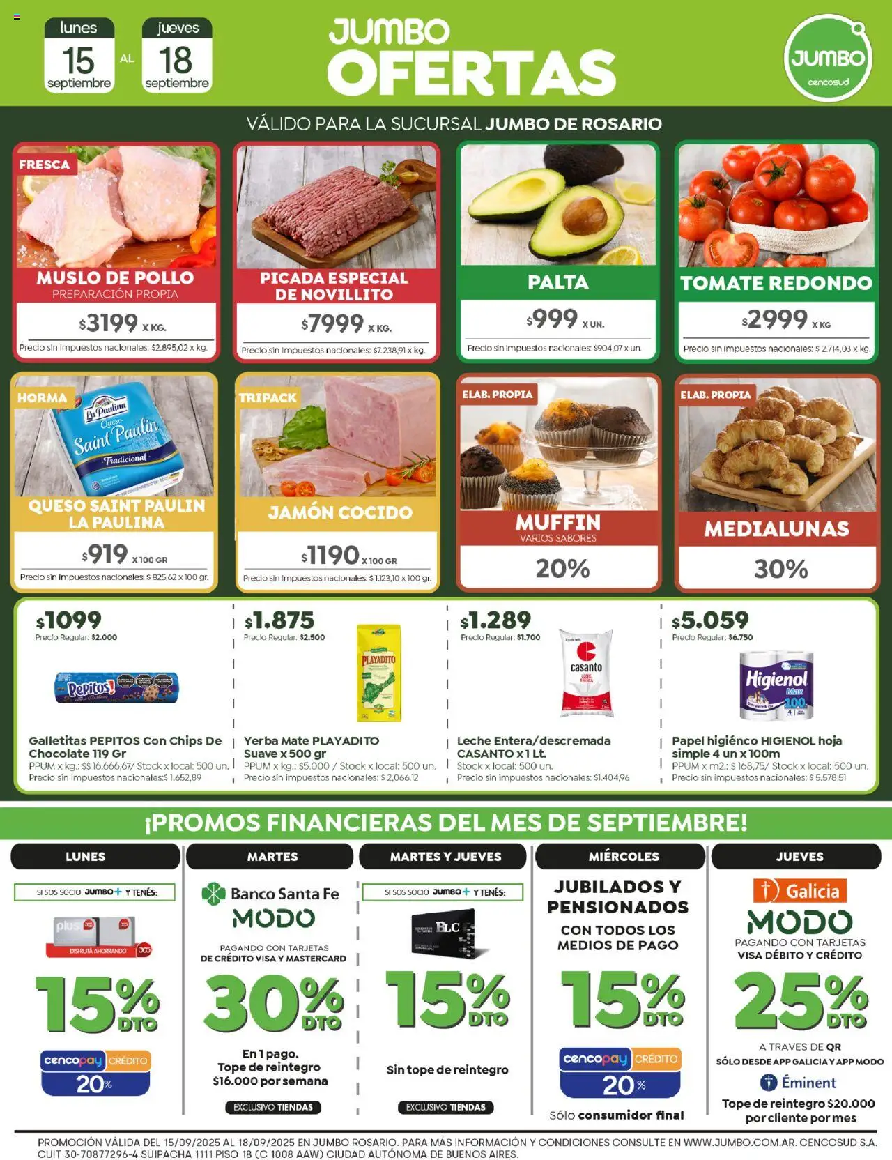 Jumbo Oferta | Rosario del 15/09/2025 >> Catálogo