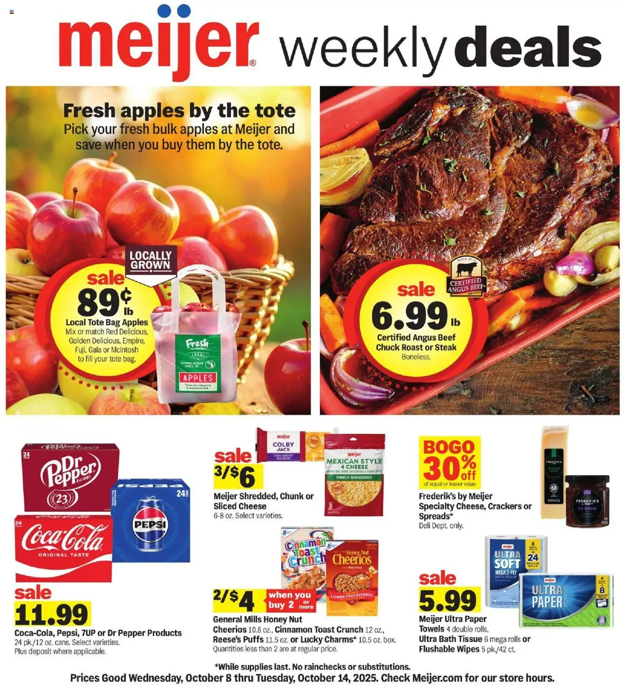 MEIJER AD from 10/08/2025 - Weekly Ad - PREVIEW - Page number 1