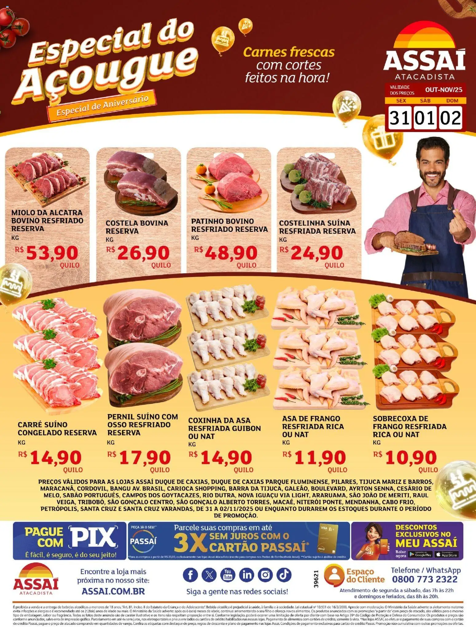 Pré-Visualização do folheto "Encarte - RJ" da loja Assaí Atacadista válido a partir de 31/10/2025