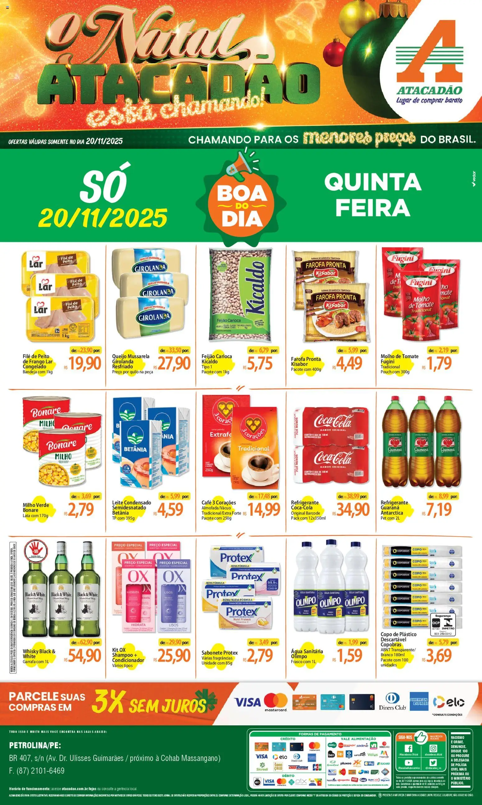 Pré-Visualização do folheto "Ofertas - PE" da loja Atacadão válido a partir de 20/11/2025