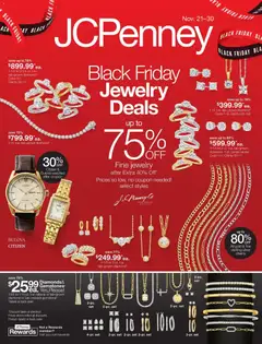 Ad Preview of JCPenney Black Friday Jewelry Deals from 11/21/2025