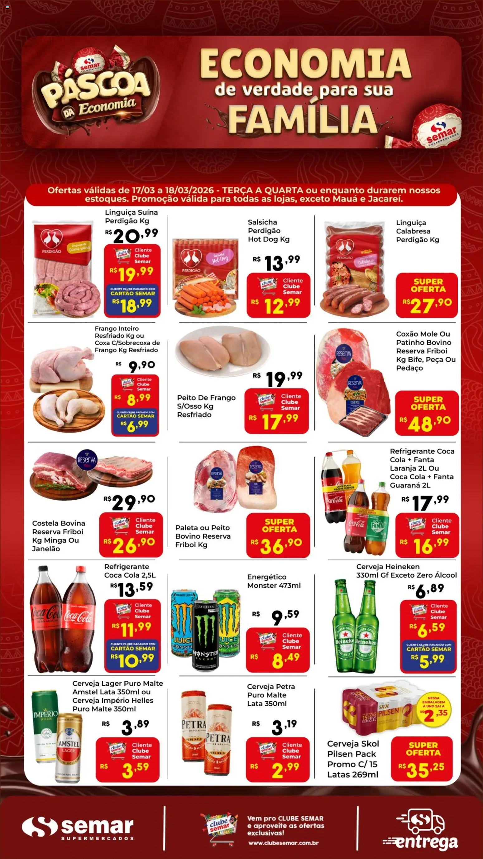 Pré-Visualização do folheto "Semar Supermercado - Ofertas da semana" da loja Semar Supermercado válido a partir de 17/03/2026
