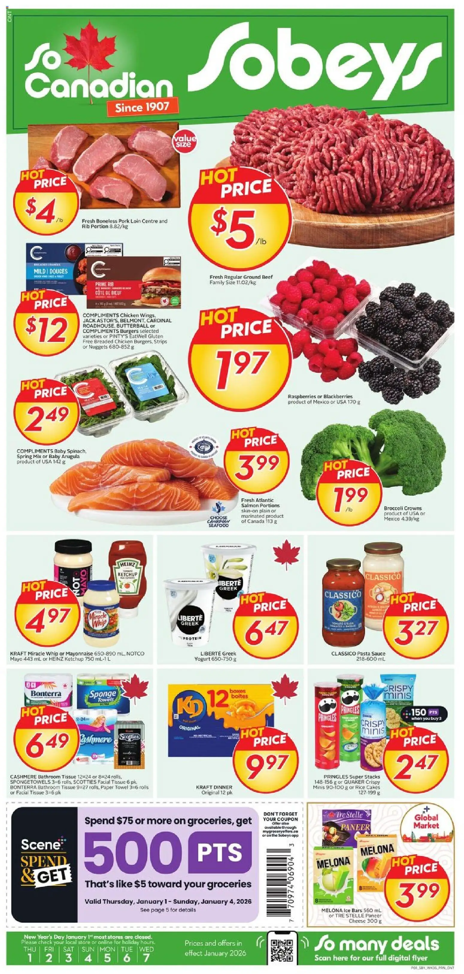 Preview of leaflet Weekly flyer / circulaire from shop Sobeys is valid from Jan 01, 2026