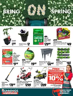 Preview of catalogue Bring on Spring from shop Bunnings Warehouse valid 10/09/2025