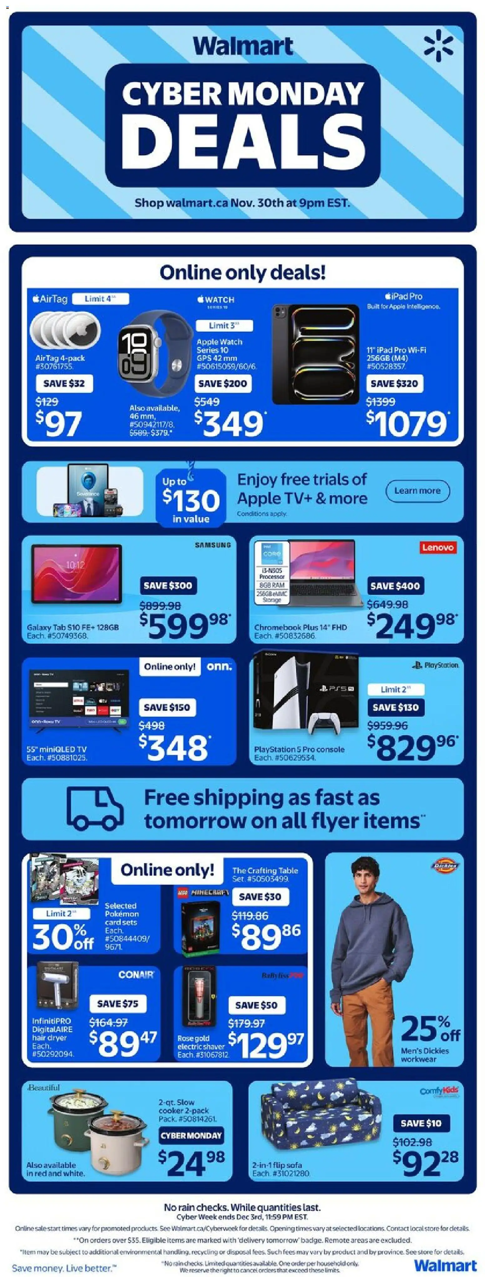 Preview of leaflet Cyber Monday Flyer from shop Walmart is valid from Nov 30, 2025