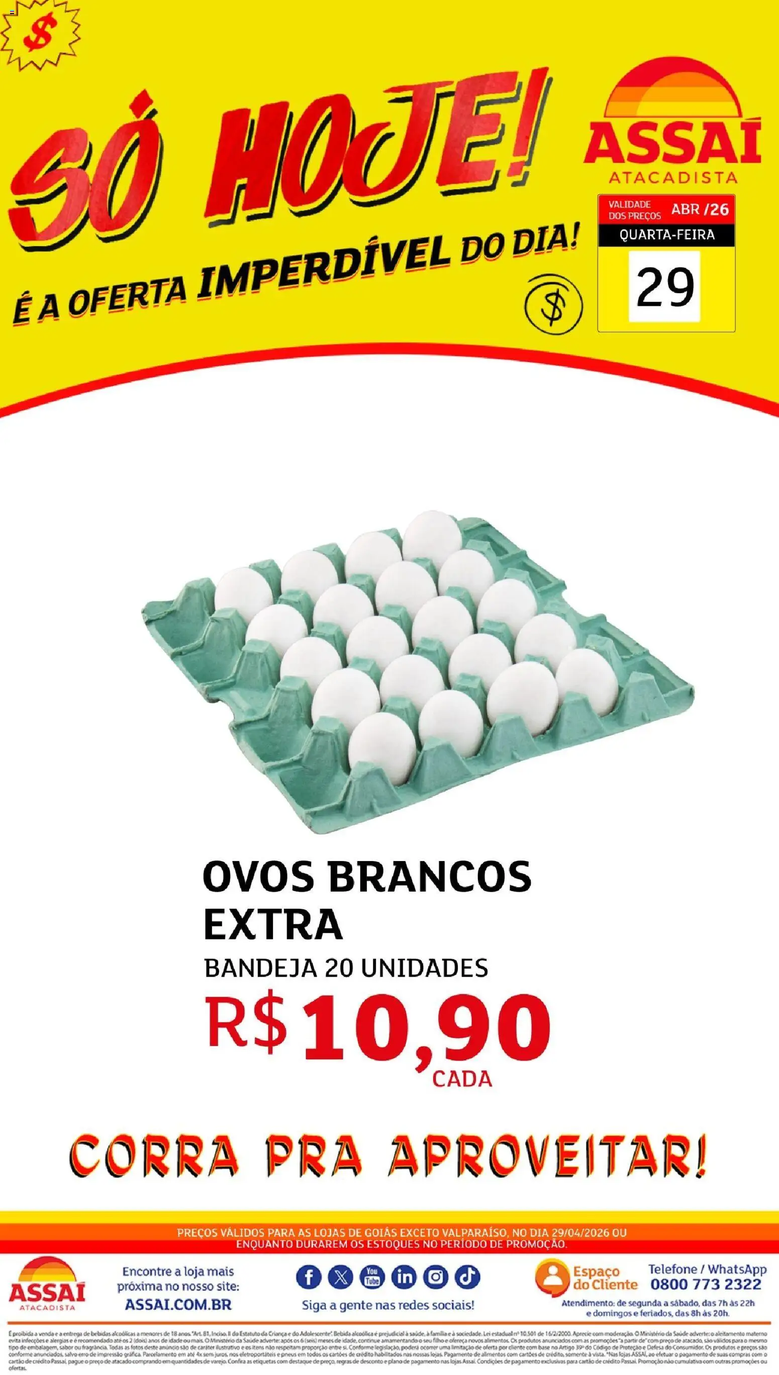 Pré-Visualização do folheto "Assaí Atacadista ofertas - GO" da loja Assaí Atacadista válido a partir de 29/04/2026