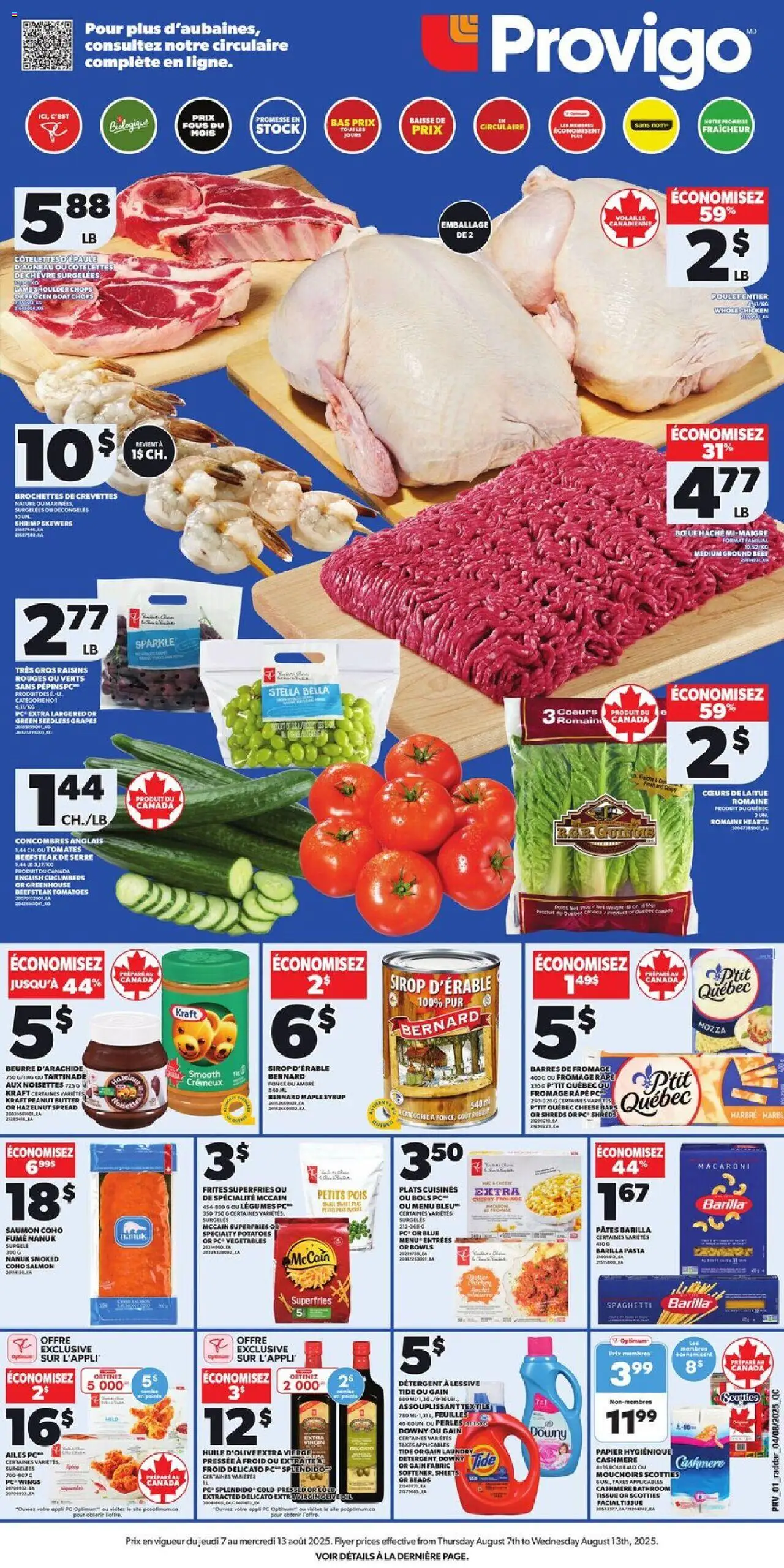 Provigo flyer valid from Aug 07, 2025 - page number 1