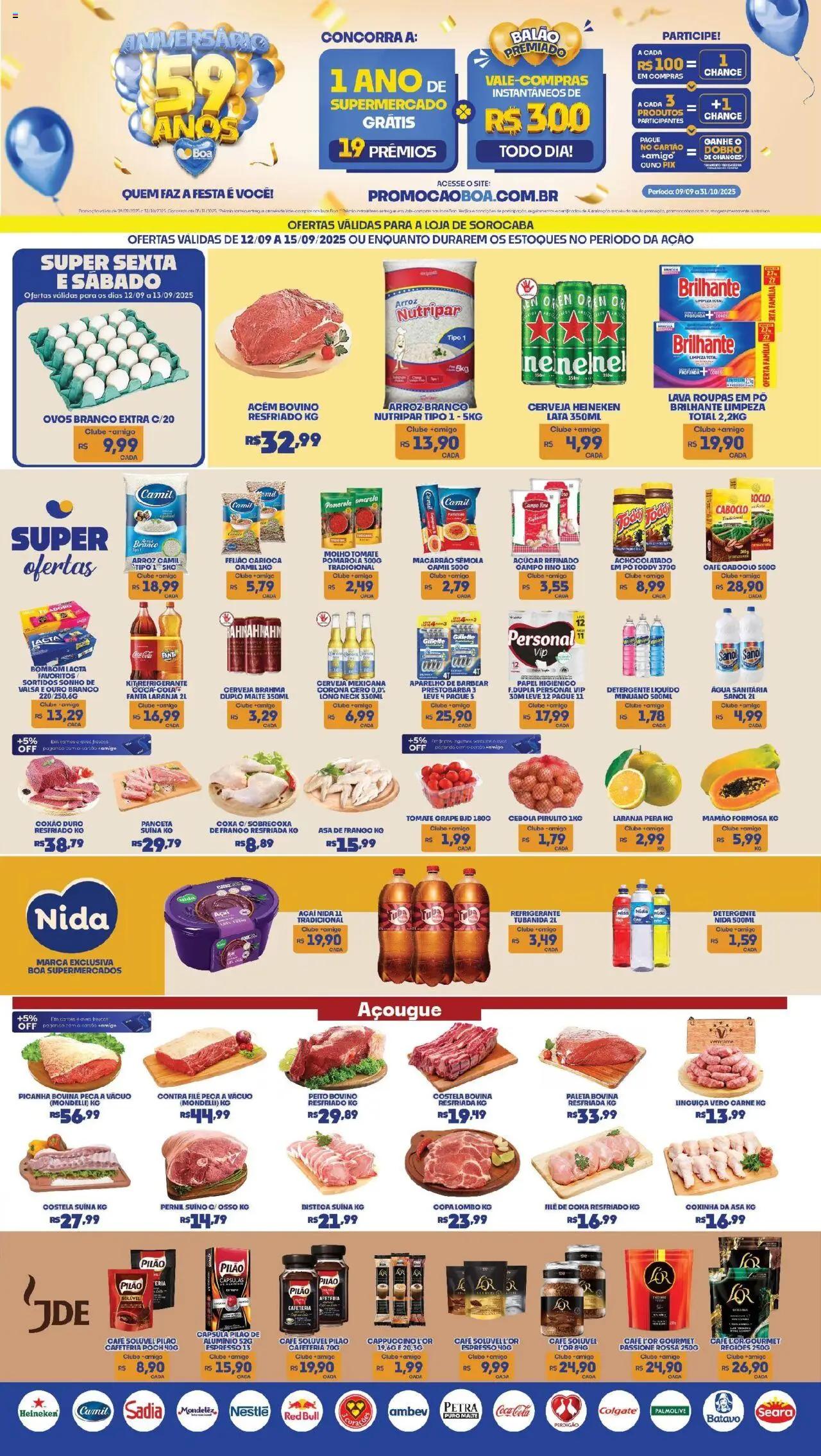 Boa Supermercados folheto "Ofertas da semana" válido a partir de 12/09/2025 - número de página 1