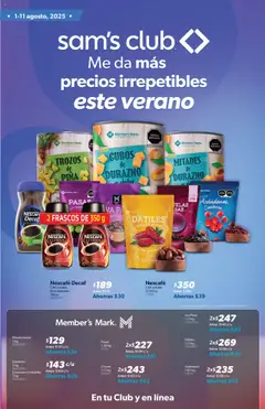 Vista previa las ofertas de la tienda Sam's Club - Catálogo desde el 01/08/2025 