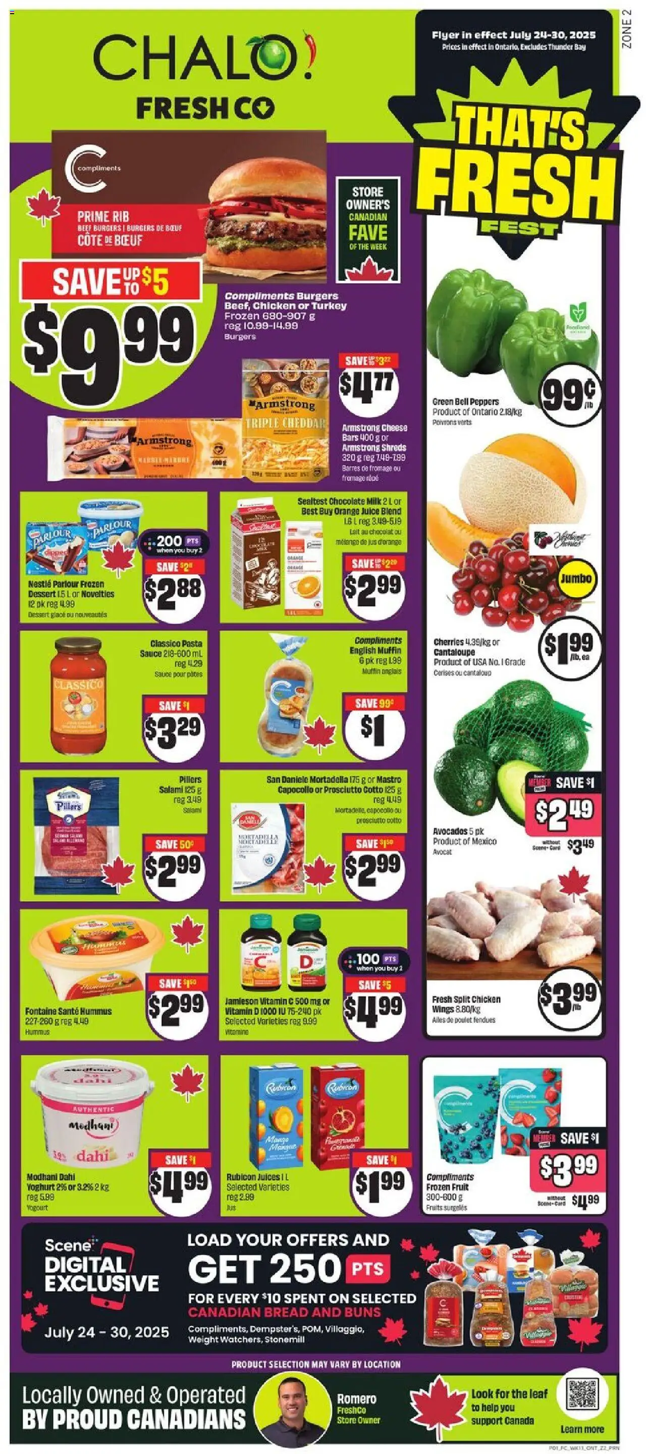 FreshCo flyer valid from Jul 24, 2025 - page number 1