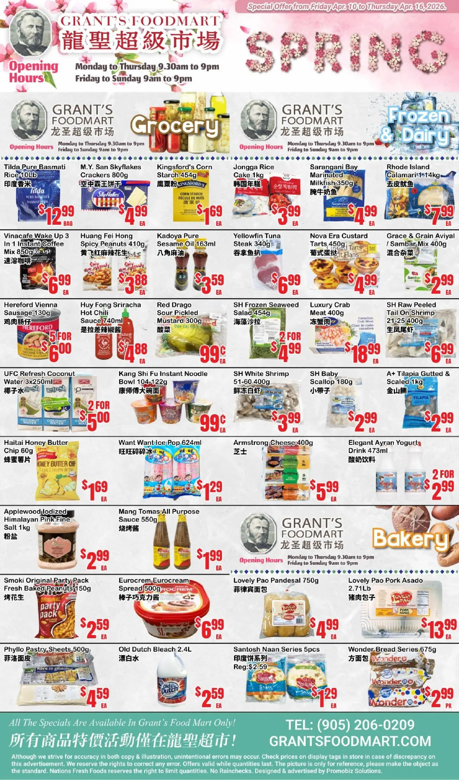 Preview of leaflet Oceans weekly flyer - Grant’s Foodmart from shop Oceans is valid from Apr 10, 2026