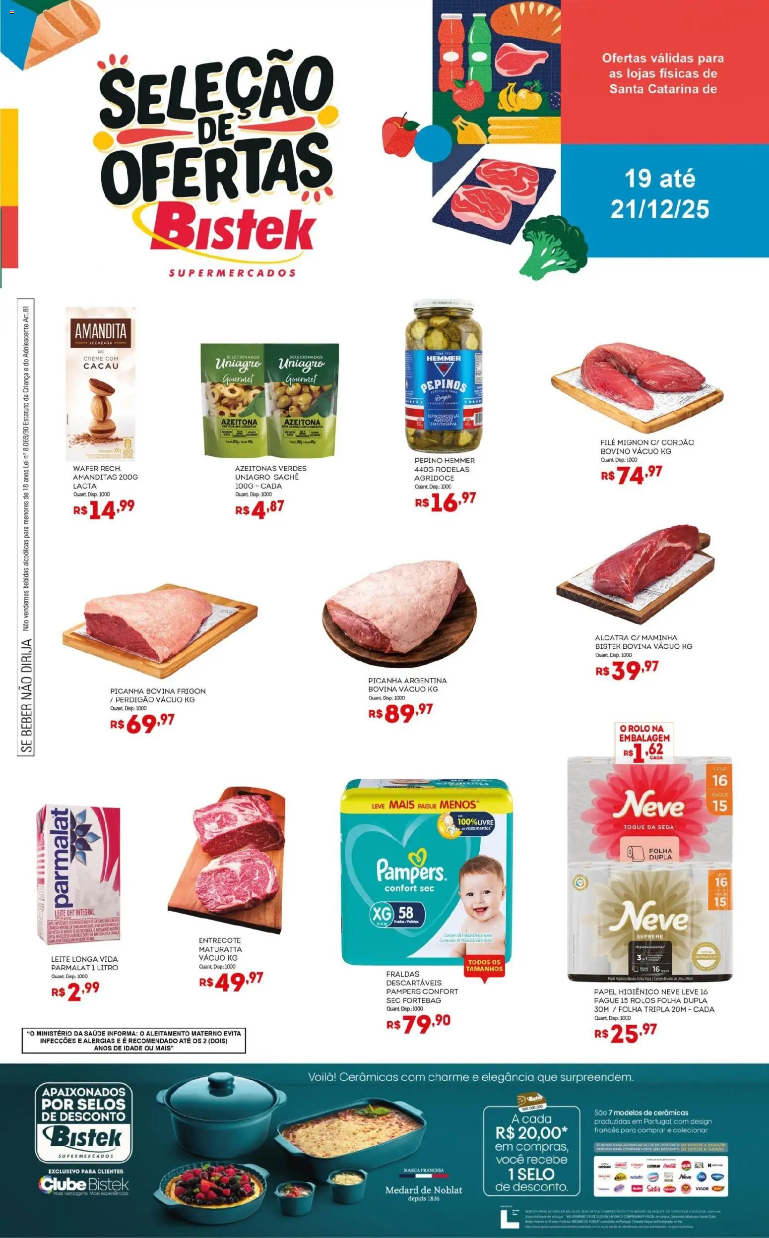 Pré-Visualização do folheto "Ofertas do Fim de Semana" da loja Bistek Supermercados válido a partir de 19/12/2025