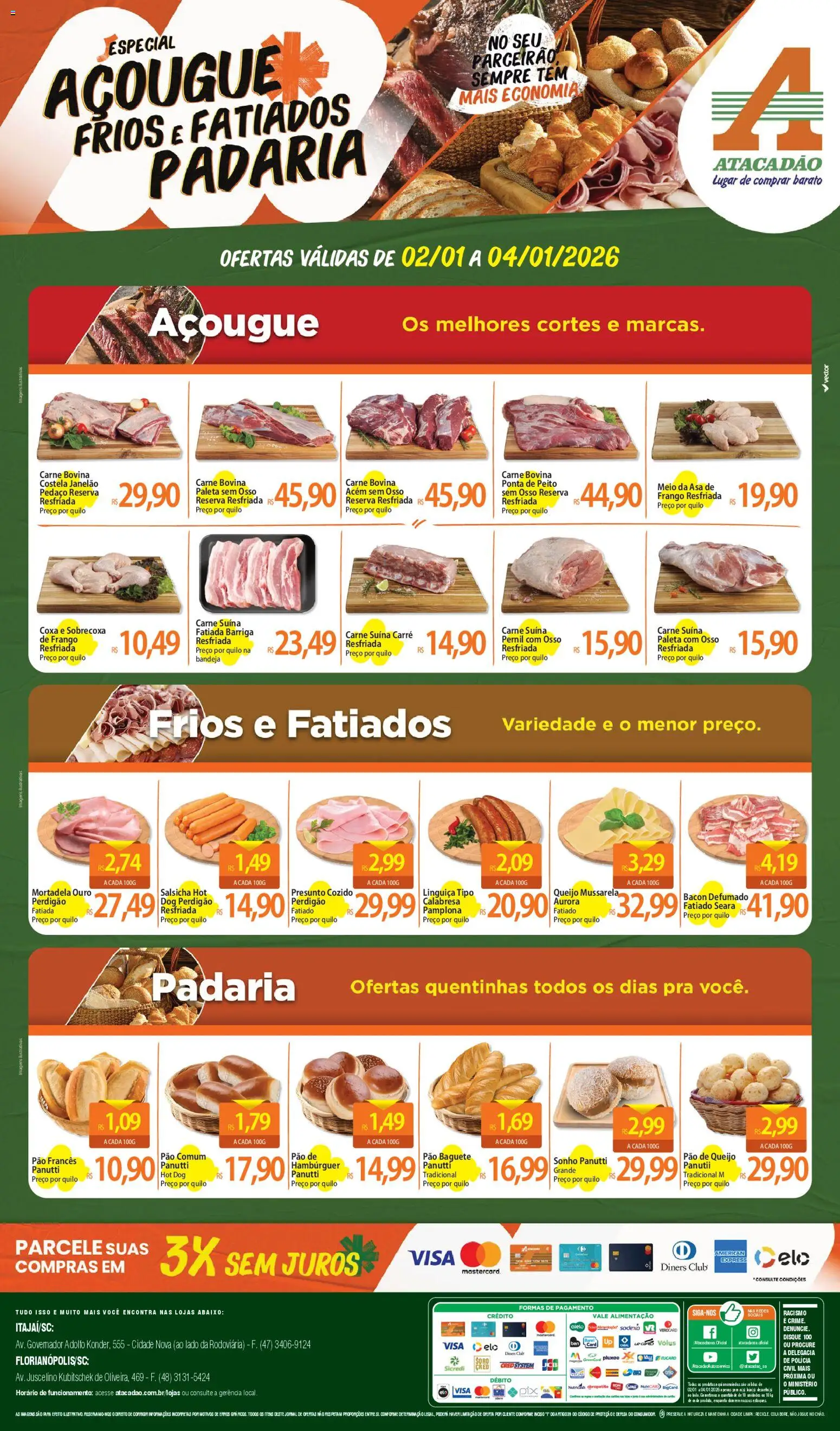 Pré-Visualização do folheto "Ofertas - SC" da loja Atacadão válido a partir de 02/01/2026