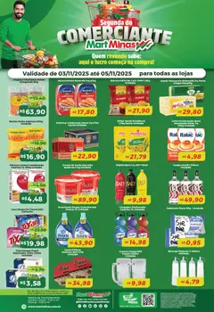 Pré-Visualização do folheto "Ofertas Segunda do Comerciante" da loja Mart Minas válido a partir de 03/11/2025