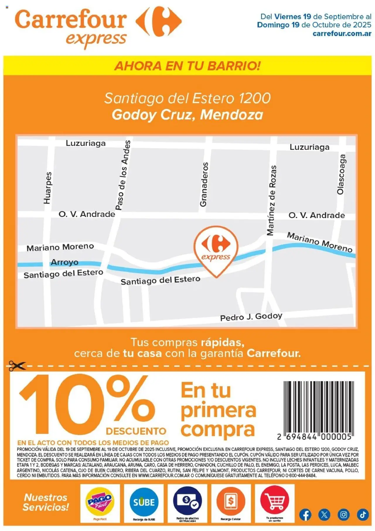 Carrefour Express | Santiago del Estero 1200 Godoy Cruz, Mendoza del 19/09/2025 >> Catálogo