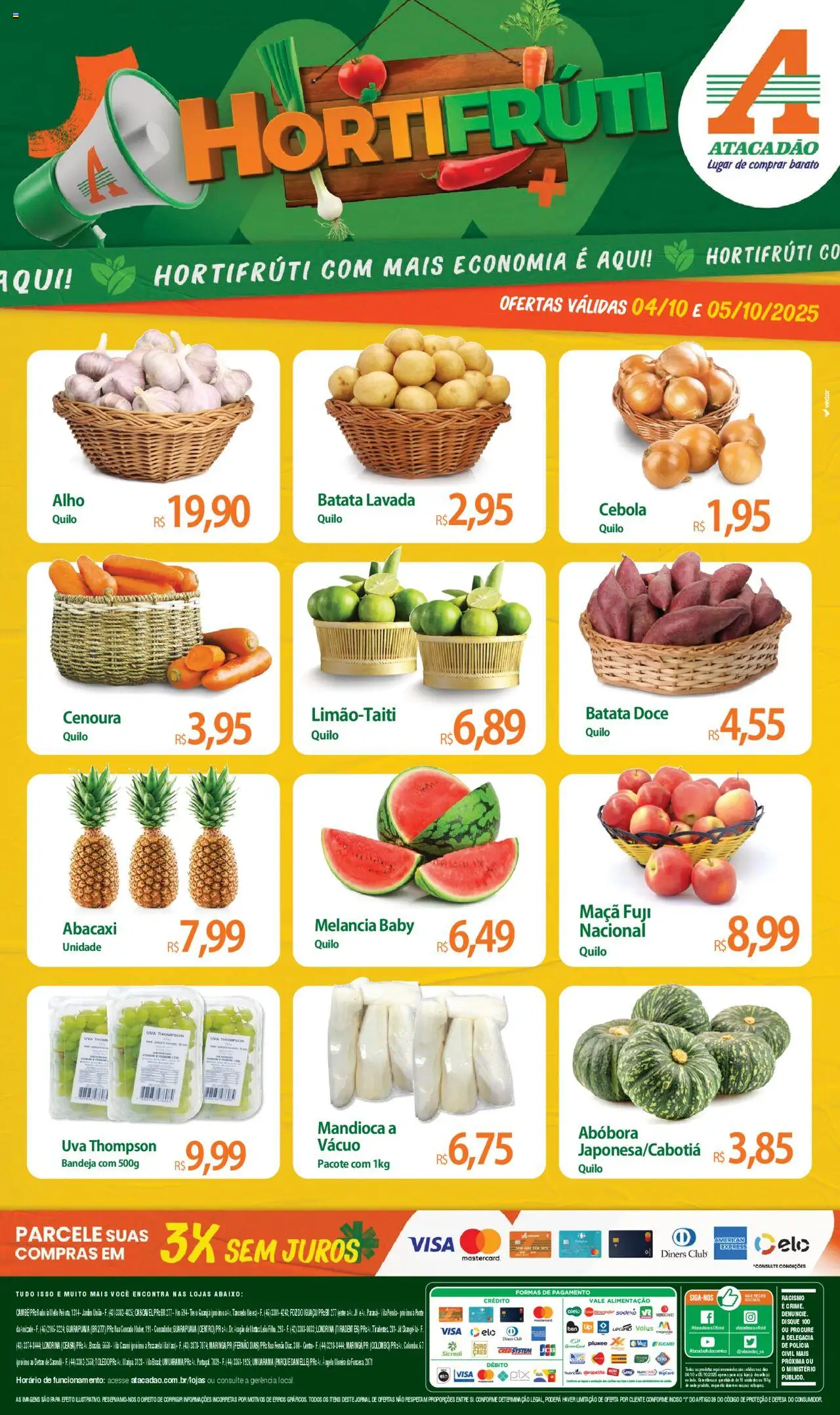 Atacadão folheto "Ofertas - PR" válido a partir de 04/10/2025 - número de página 1