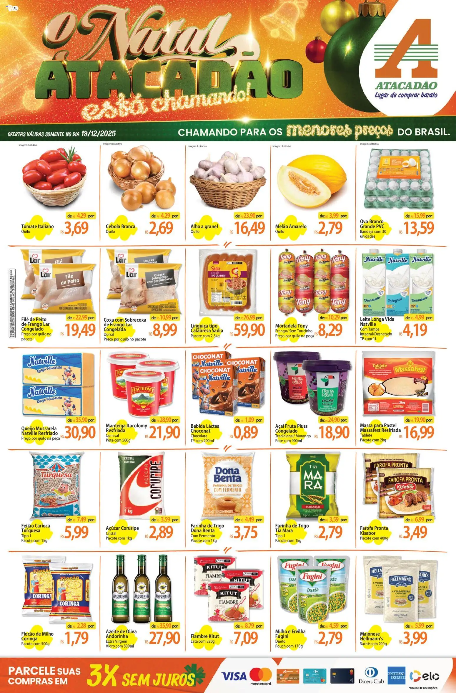 Pré-Visualização do folheto "Ofertas - AL" da loja Atacadão válido a partir de 19/12/2025