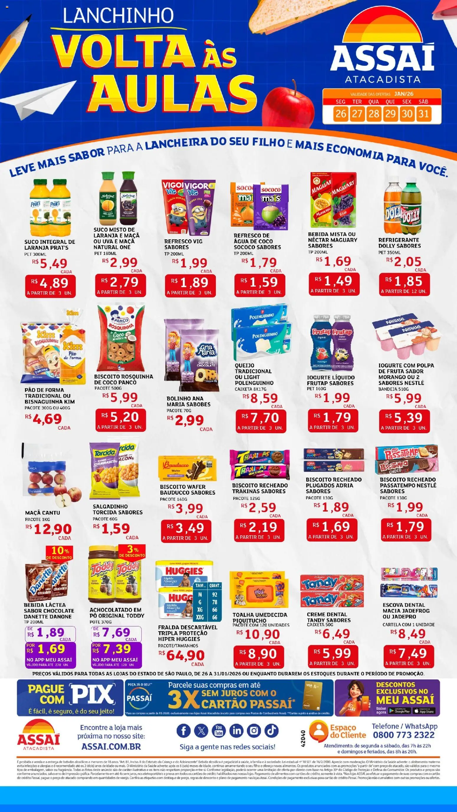 Pré-Visualização do folheto "Encarte - Folheto" da loja Assaí Atacadista válido a partir de 26/01/2026