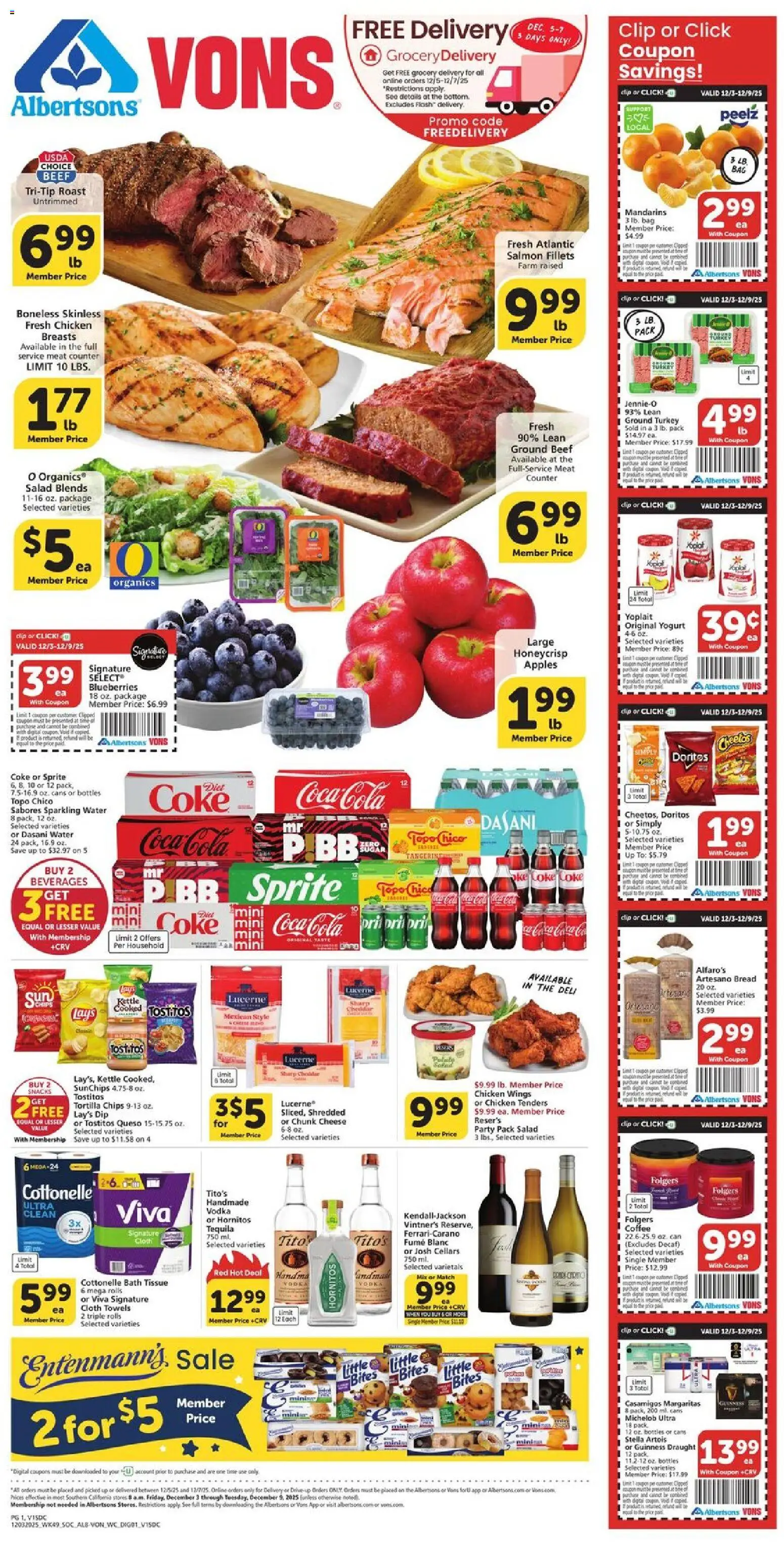 Ad Preview of Vons Weekly Ad from 12/03/2025