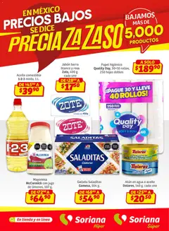 Vista previa las ofertas de la tienda Soriana - Preciazazaso Súper: BCS, Jal, Nay, Sin, Son desde el 12/02/2026 